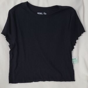 Rebel Sky Black Short Sleeve Women's Tee